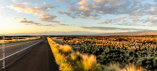 The Road to sunset ocean Big island Hawaii photo