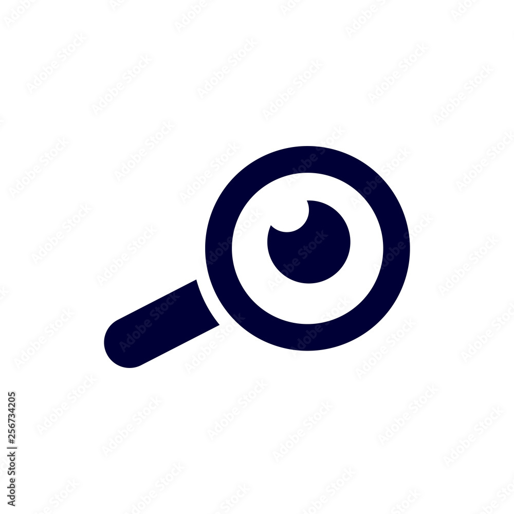 Appearance, aspect, design, eye, look, view, creative vision navy blue color  icon