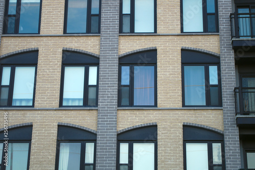 modern residential building apartment condo full frame