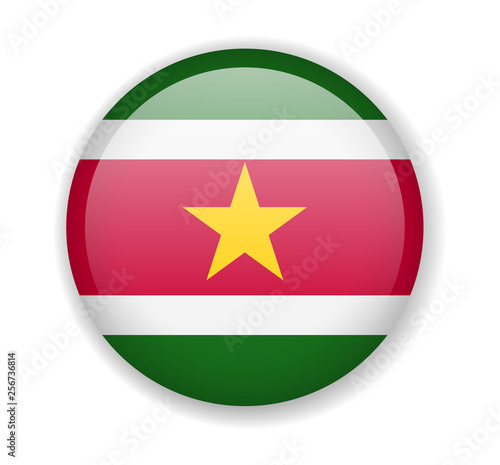 Free Download Suriname flag round bright icon vector Illustration - GFXLoad