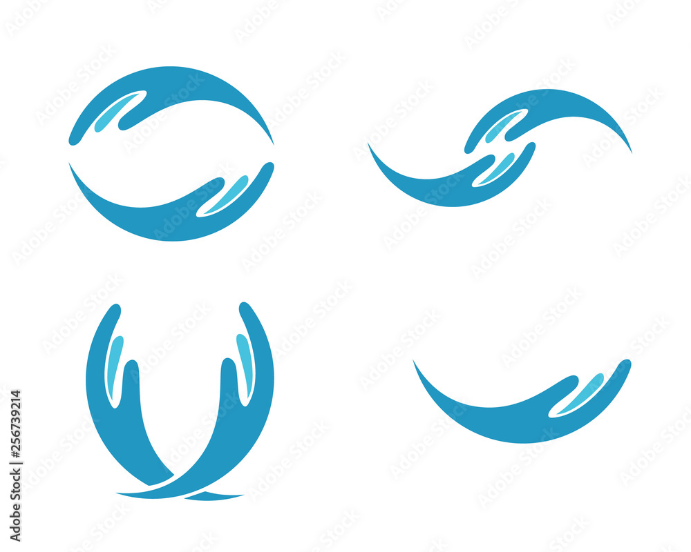 Naklejka premium creative hand logo design