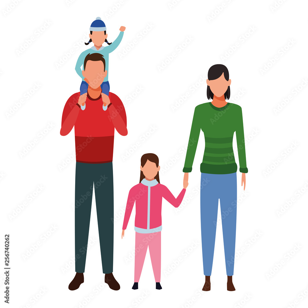 family avatar cartoon character family avatar cartoon character