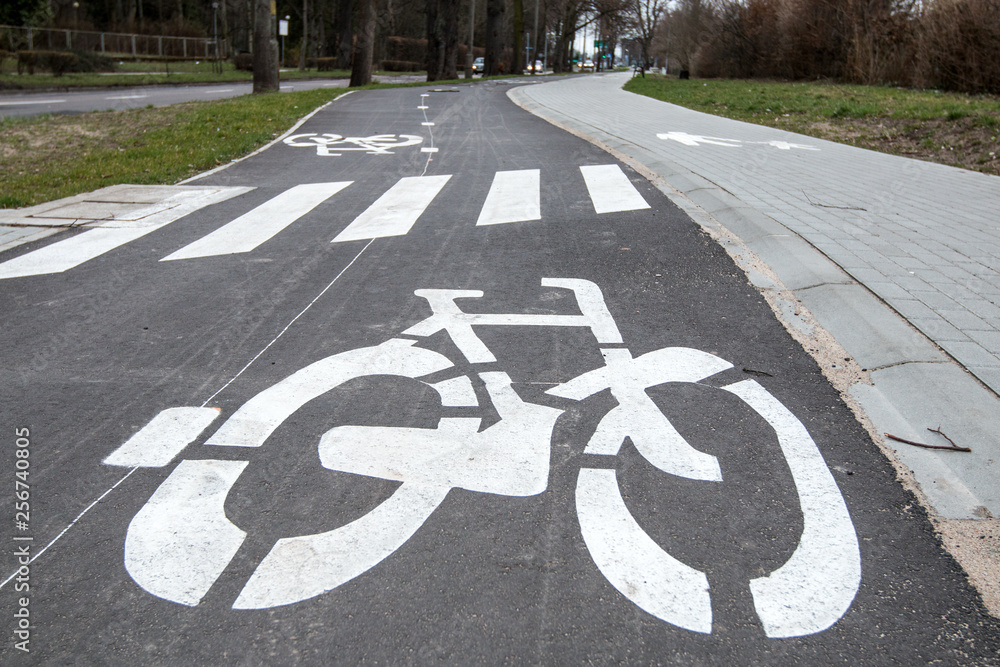 Obraz premium bicycle path in both directions