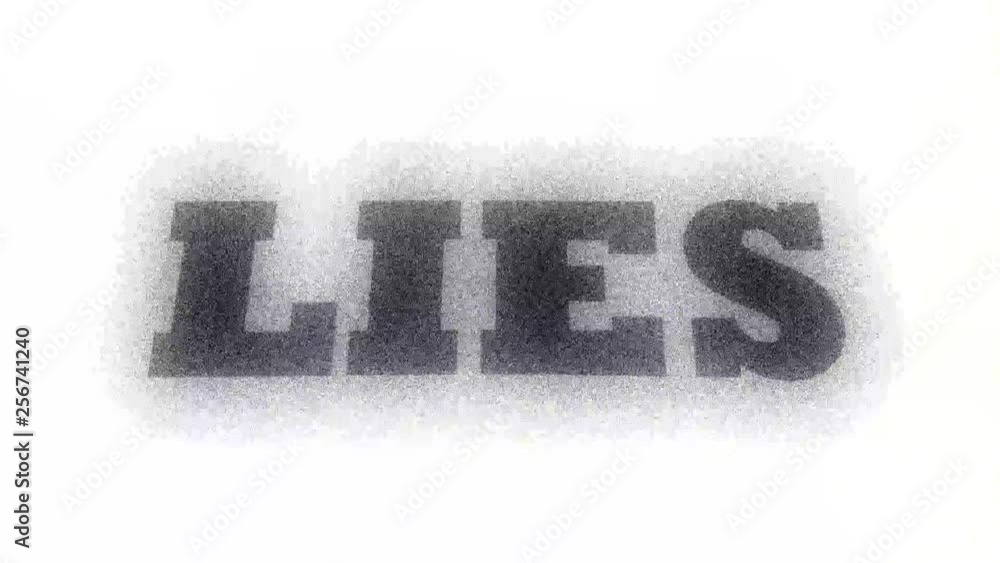 Lies Spelled Out on White Background With Effect. Abstract Concept of Lying or Telling Lies. Opposite of Truth. Lies Spelled Out on White Background With Effect. Abstract Concept of Lying or Telling Lies. Opposite of Truth.