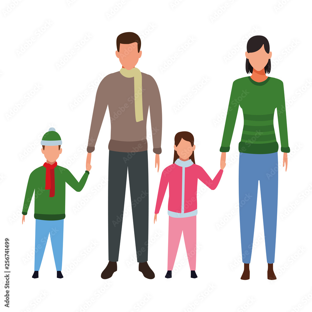 family avatars cartoon character