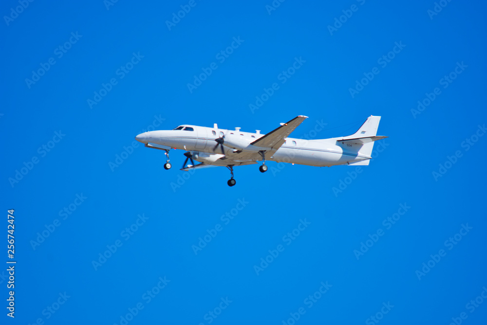 Private Plane - Turboprop - Landing in the Bahamas. Private Plane - Turboprop - Landing in the Bahamas.