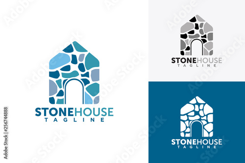 brick house logo design template element