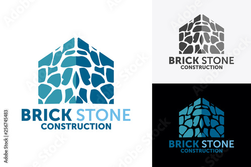 brick house logo design template element
