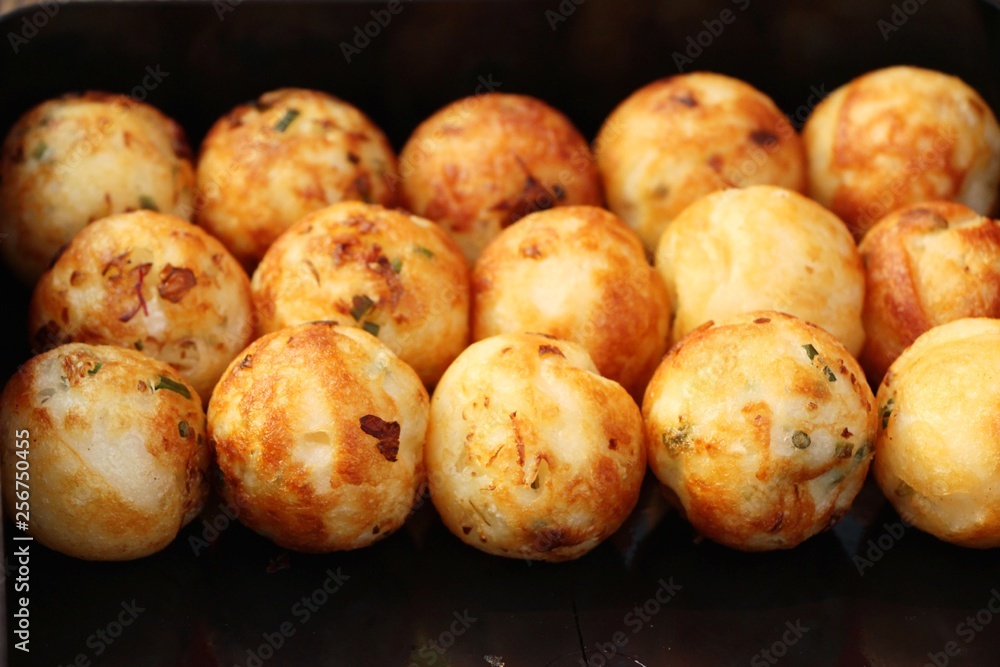 Takoyaki is delicious Japanese food at street food Takoyaki is delicious Japanese food at street food