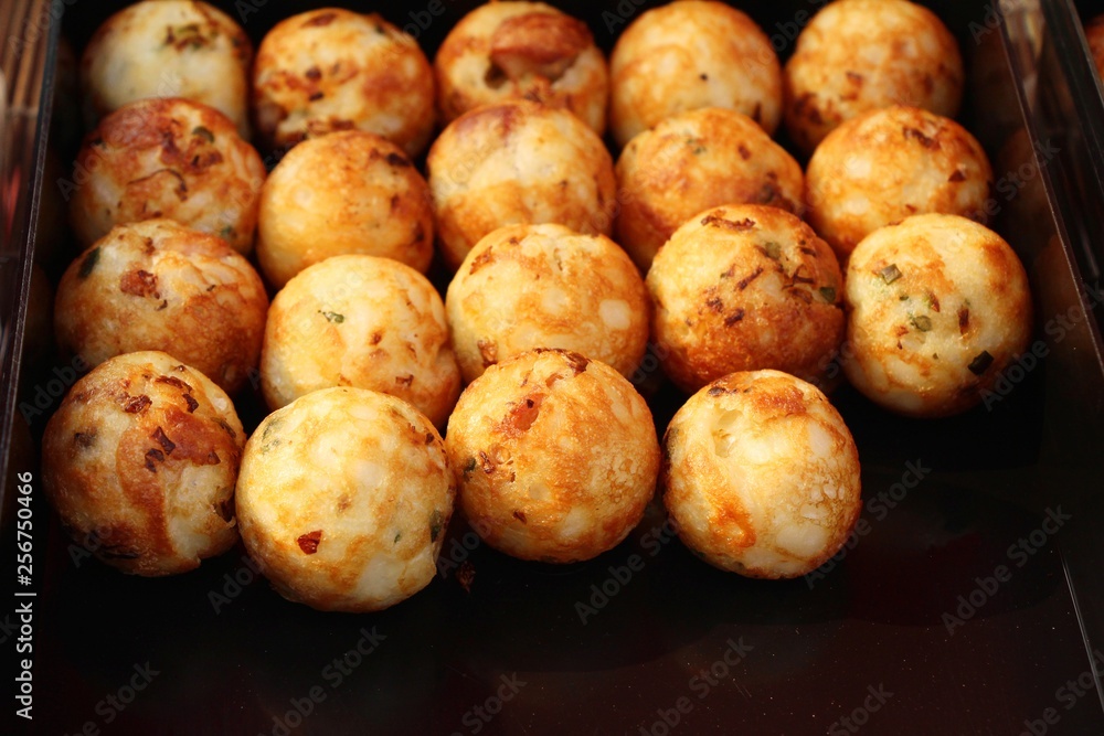 Takoyaki is delicious Japanese food at street food Takoyaki is delicious Japanese food at street food