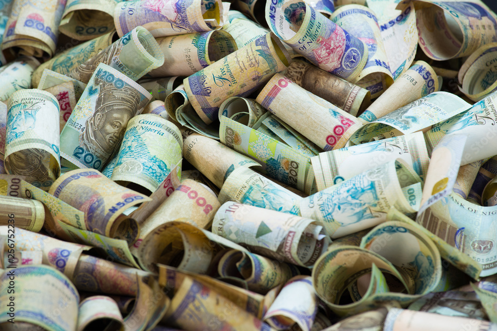 Nigerian Currency - A heap of nigeria naira notes Nigerian Currency - A heap of nigeria naira notes