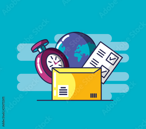 delivery service envelope and icons