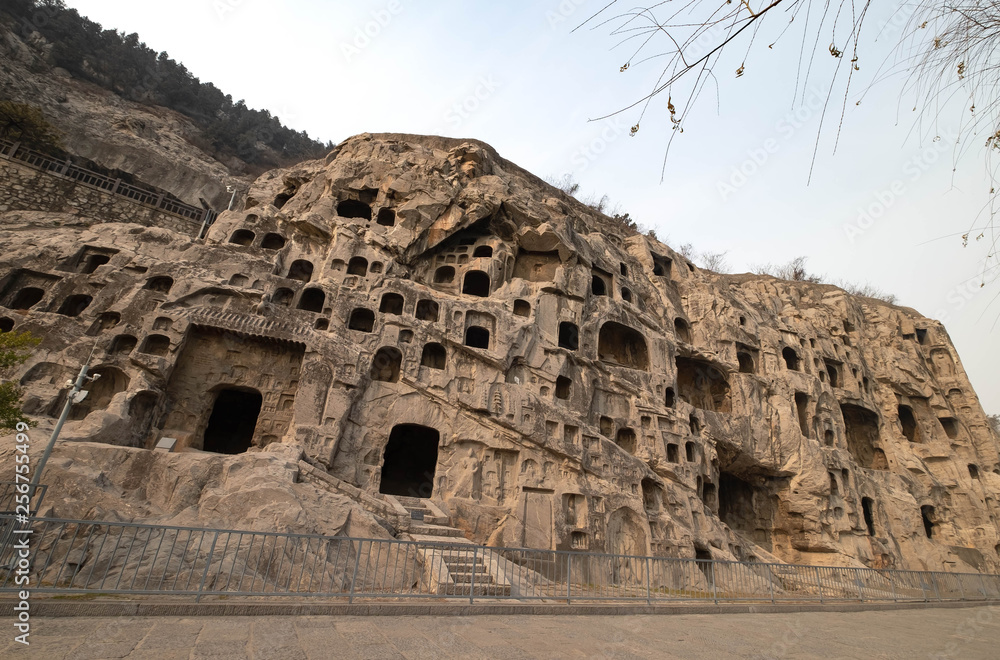 Chinese Buddhist monument Longmen Grottoes.