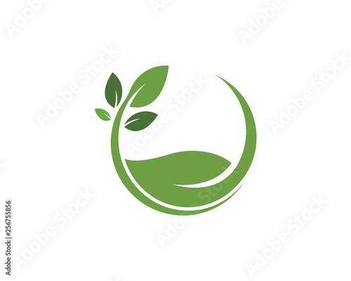 go green Logos of green leaf ecology nature element vector