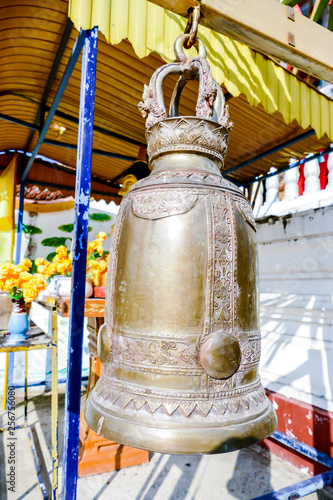 Canvas Print bells in temple, digital photo picture as a background