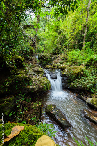 Nature Landscape of Sapan Waterfall at Sapan village, Boklua District
