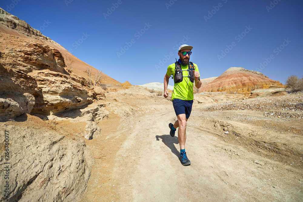 Trail running in the desert