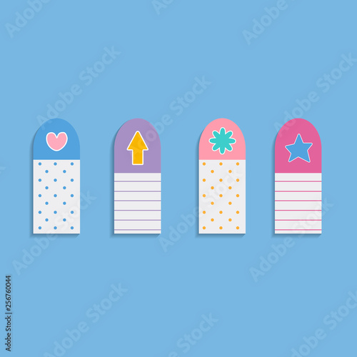 Colorful sticky notes set
