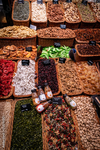 Photography Snack stall at La Rambla markets Barcelona