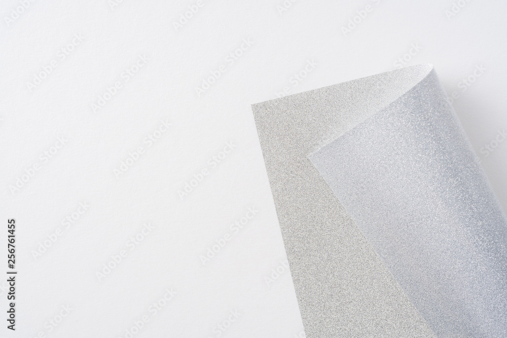 silver paper on white background silver paper on white background