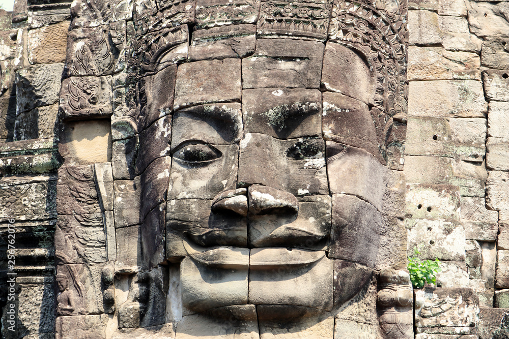 Angkor Wat Ancient Face and Sculpture Texture Angkor Wat Ancient Face and Sculpture Texture