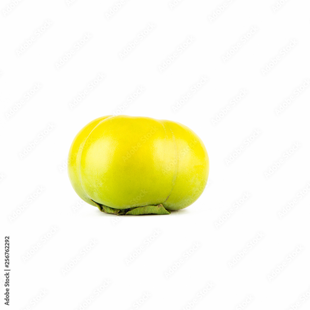 one persimmon on white background one persimmon on white background