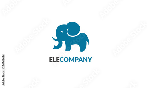 Cute baby elephant logo