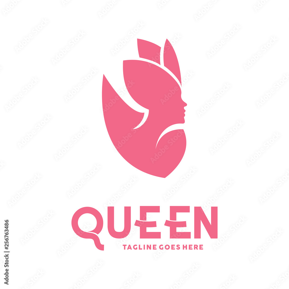 Obraz premium Beauty Women Logotype. Spa And Fashion. Botique and Salon. Queen Vector Logo Icon Symbol.
