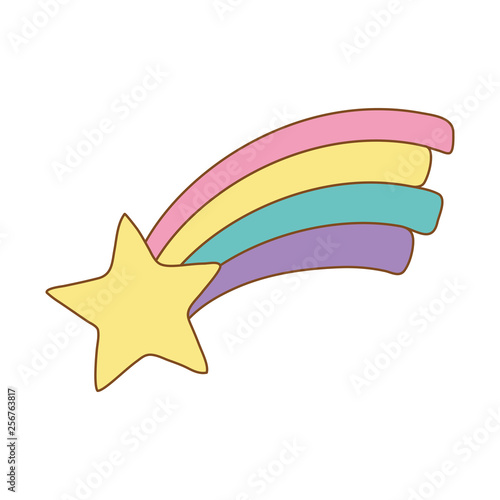 cute rainbow with star
