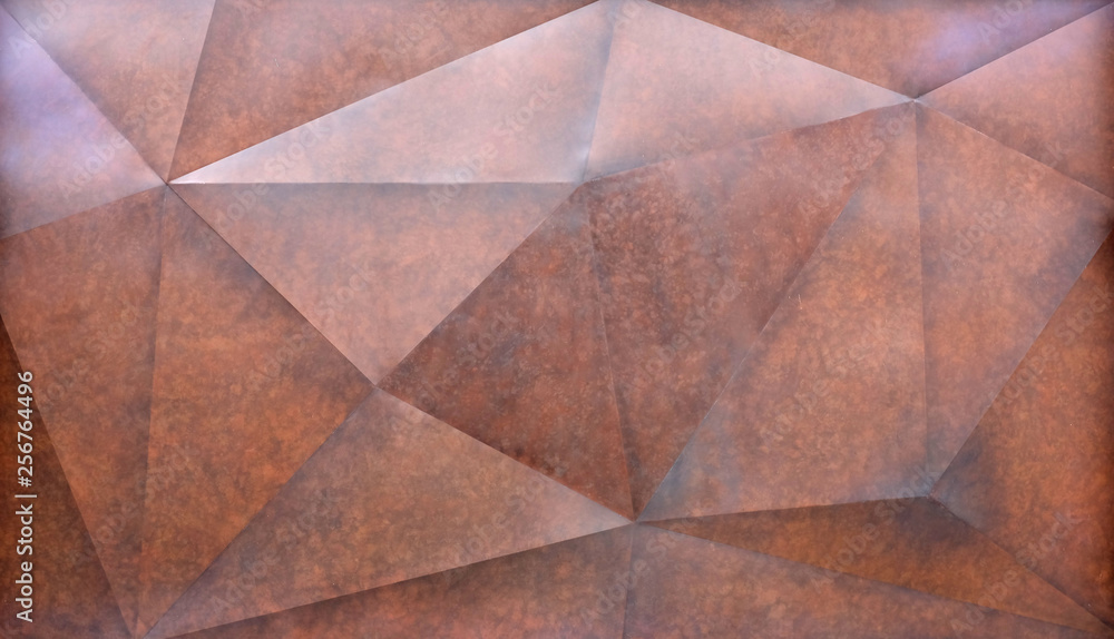 Abstract brown polygonal Geometric Triangle wall Background. Abstract brown polygonal Geometric Triangle wall Background.