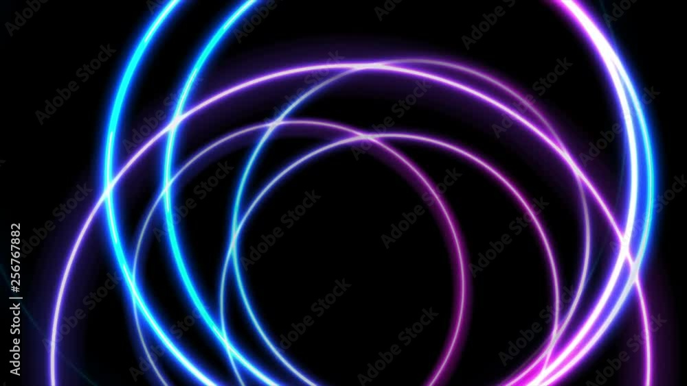 Colorful blue and purple neon glowing circles abstract motion background. Seamless loop. Video animation Ultra HD 4K 3840x2160 Colorful blue and purple neon glowing circles abstract motion background. Seamless loop. Video animation Ultra HD 4K 3840x2160