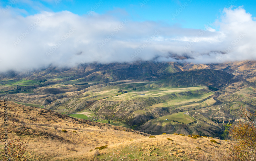 Beautiful landscape in Cardrona valley, Otago region of New Zealand.