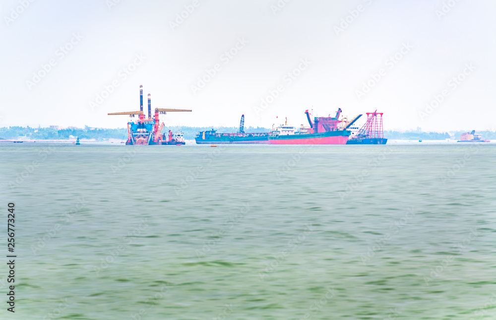 Wharf and shipyard in Zhanjiang Bay