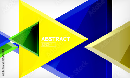 Free Download Flying triangles compostion geometric background - GFXLoad