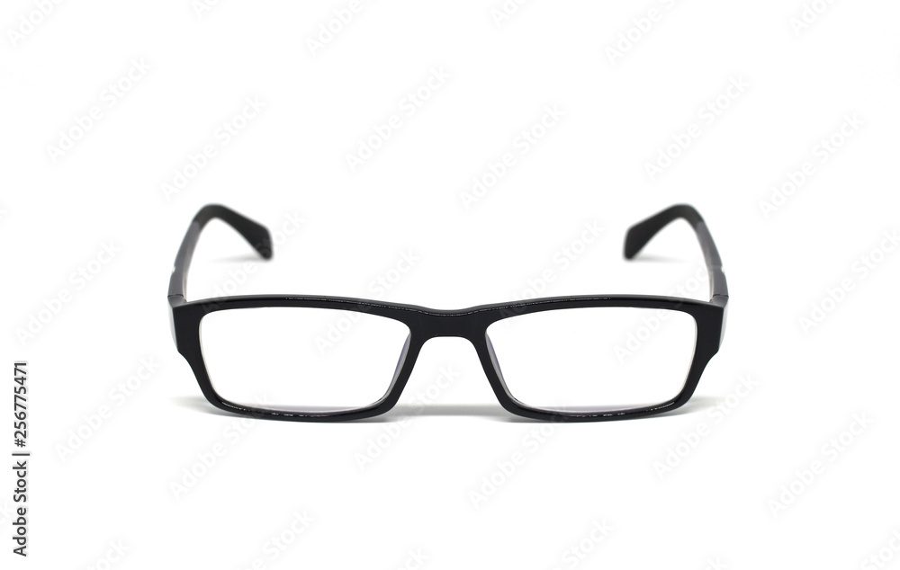 black eye glasses isolated on white background black eye glasses isolated on white background