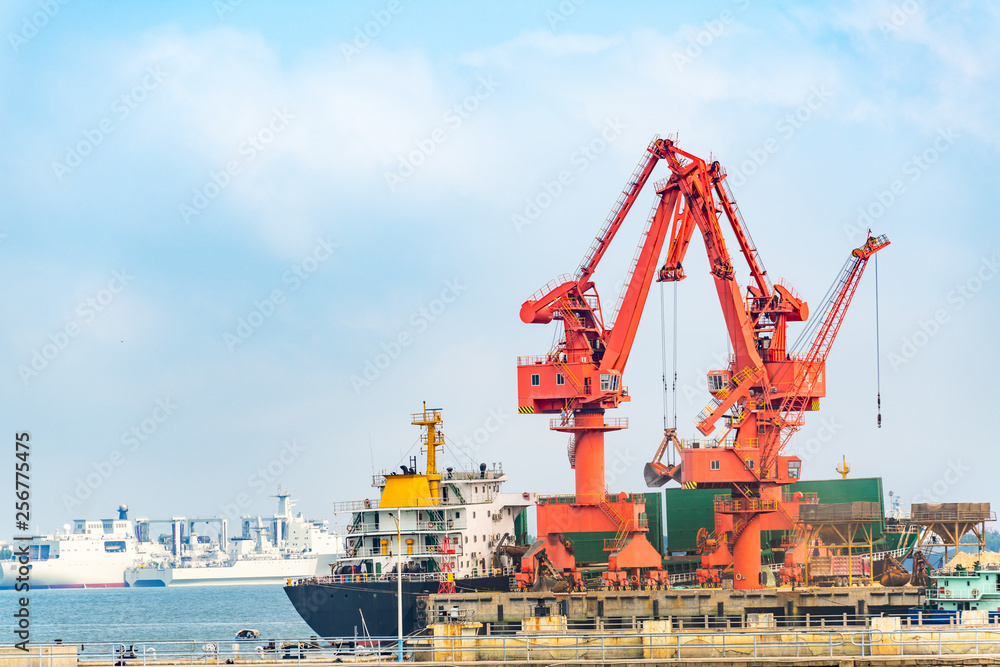 Wharf and shipyard in Zhanjiang Bay