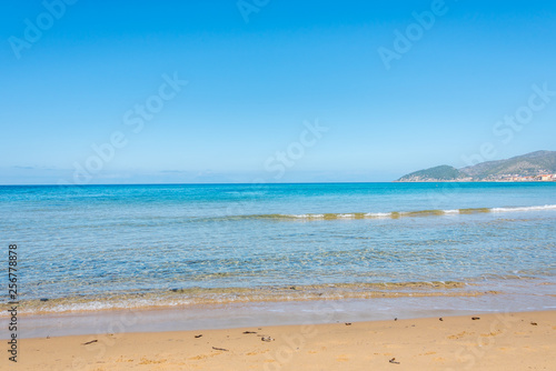 Clear Turquoise Blue Water at a Southern Mediterranean Beach in Italy