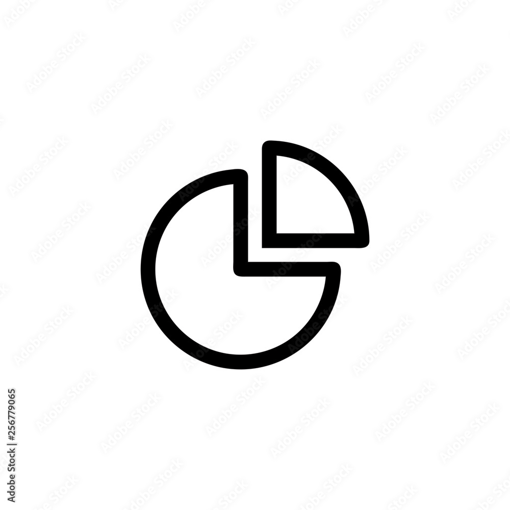 Chart pie icon vector isolated on background. Trendy sweet symbol. Pixel perfect. illustration EPS 10. - Vector Chart pie icon vector isolated on background. Trendy sweet symbol. Pixel perfect. illustration EPS 10. - Vector