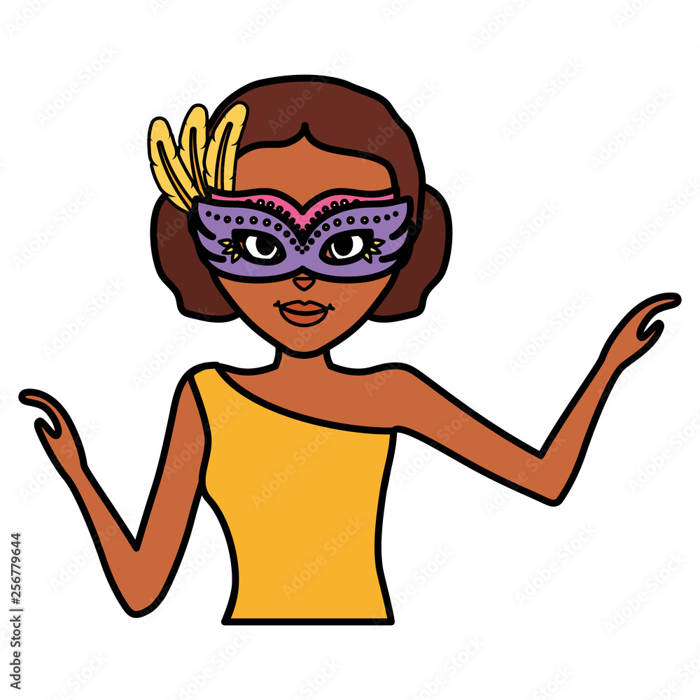 beautiful woman with carnival mask beautiful woman with carnival mask