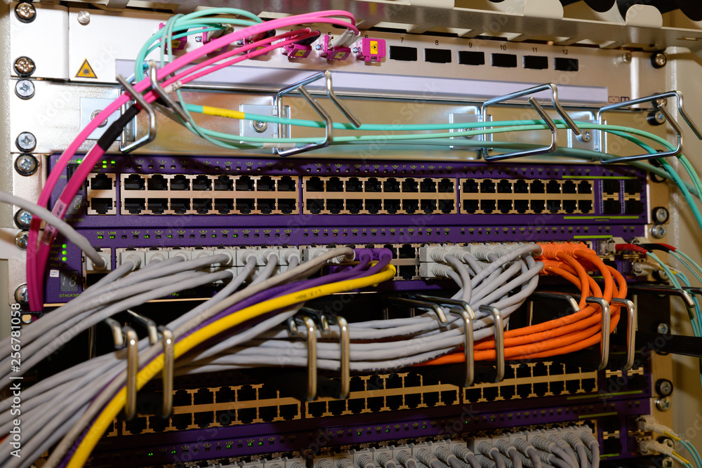 Computer Ethernet Panel with copper and fiber Computer Ethernet Panel with copper and fiber