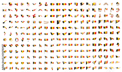 very big collection of vector flags of the Belgium