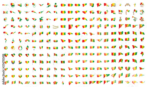 very big collection of vector flags of the guinea