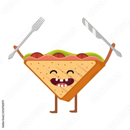 delicious tasty sandwich cartoon