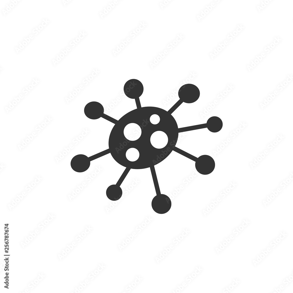 Virus icon. Isolated flat vector illustration Virus icon. Isolated flat vector illustration