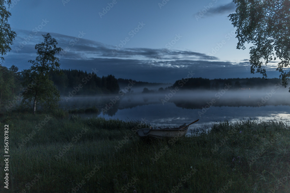 Fototapeta premium lake in fog