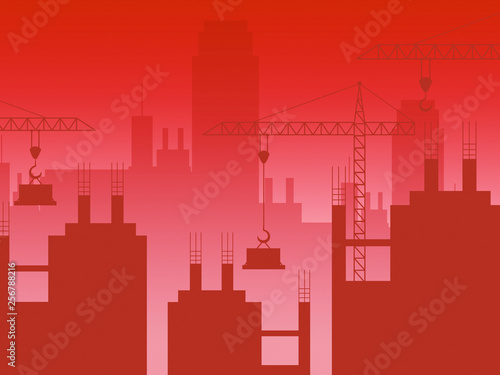 Commercial Real Estate Construction Represents Property Leasing Or Realestate Investment - 3d Illustration