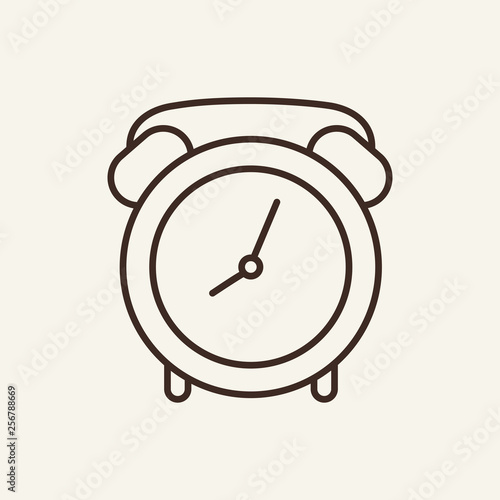 Alarm clock line icon