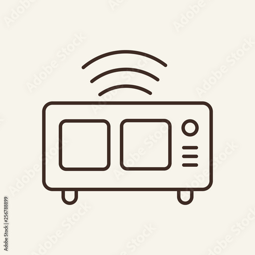 Digital clock line icon