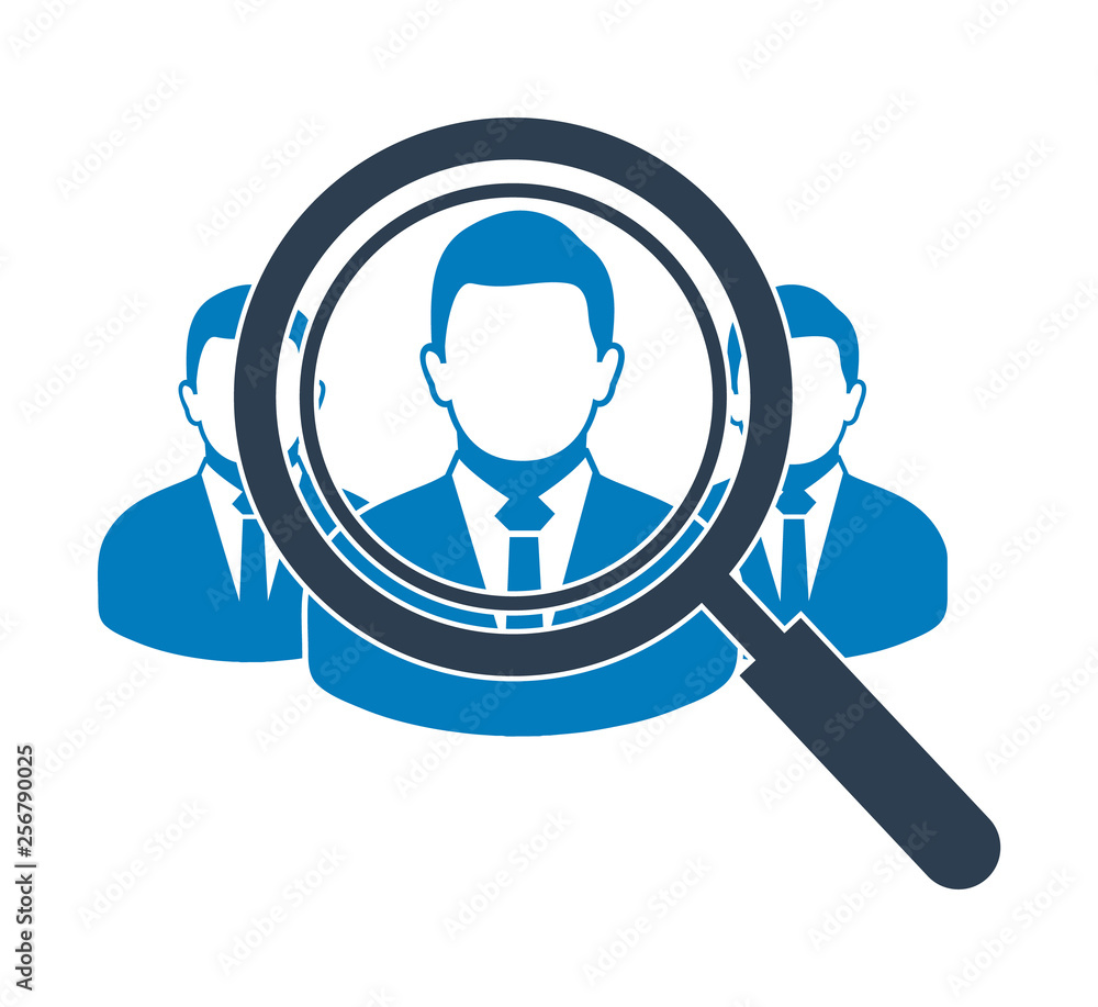 Search Employee Icon. Flat style vector EPS. Search Employee Icon. Flat style vector EPS.