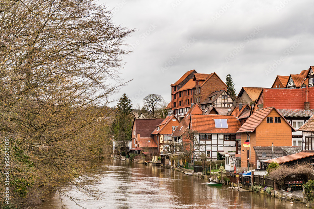 In the town Bad Sooden-Allendorf on the river Werra in Hesse, Germany